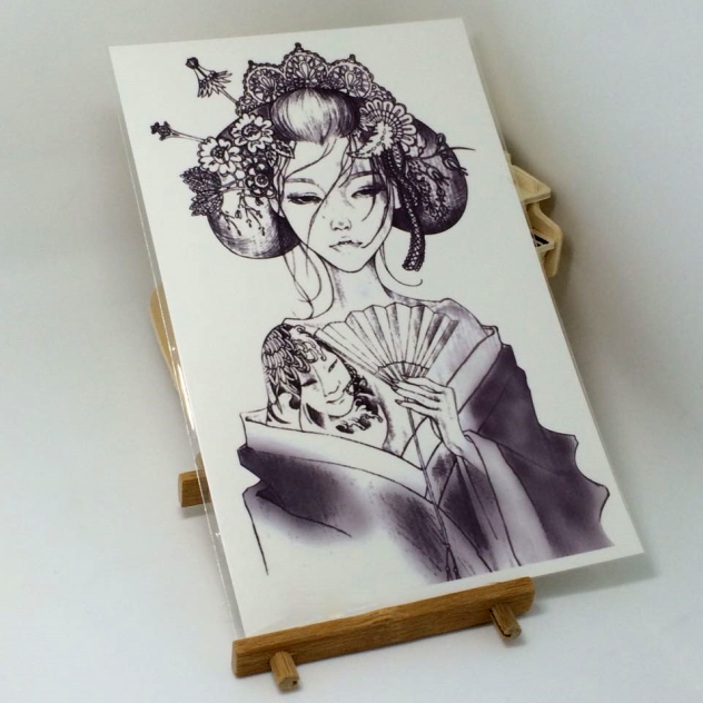 Kimono Tattoo Girl | one piece girl in kimono tattoo sticker on luulla Kimono Tattoo Girl | one piece girl in kimono tattoo sticker on luulla